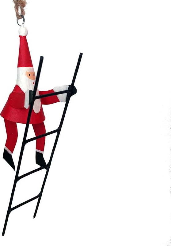 Vánoční závěsná dekorace G-Bork Santa With Ladder G-Bork
