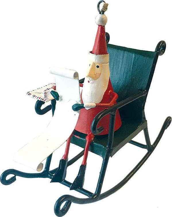 Vánoční závěsná ozdoba G-Bork Santa in Rocking Chair G-Bork