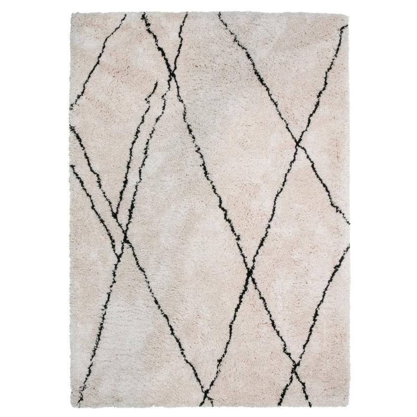 Hoorns Šedo bílý koberec se vzorem Ackerly 170 x 240 cm Hoorns