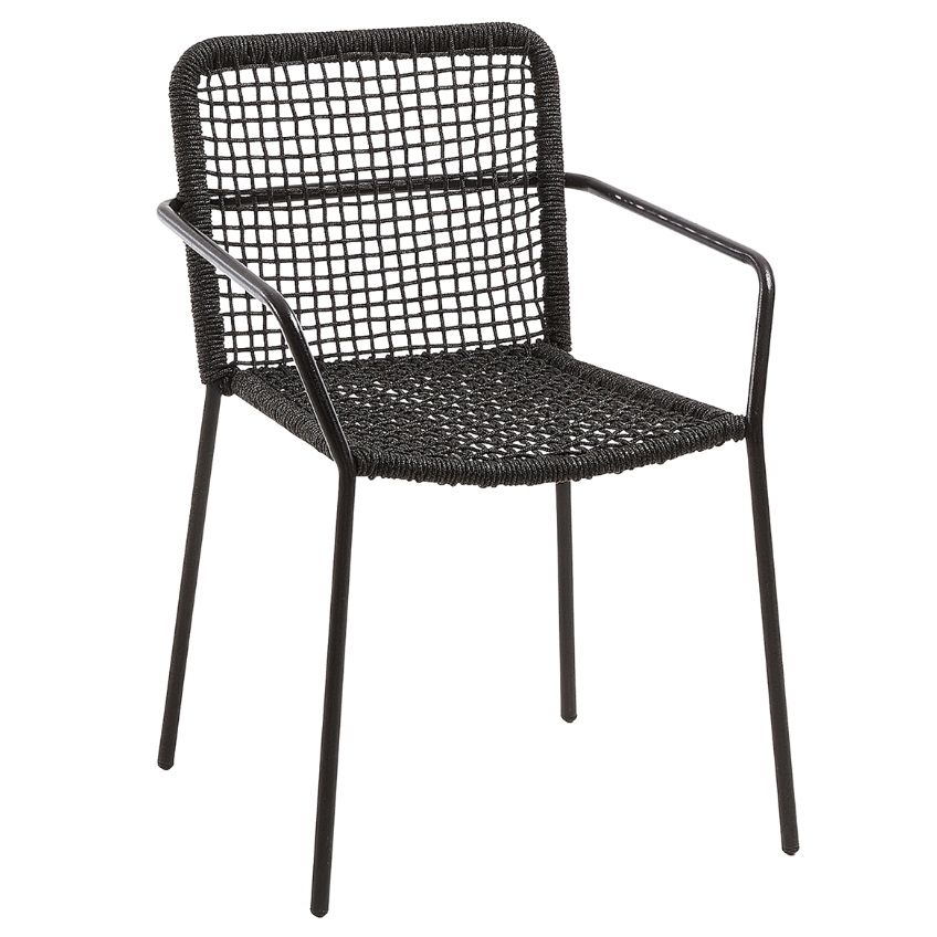 Tmavě šedá pletená jídelní židle Kave Home Ellen Kave Home