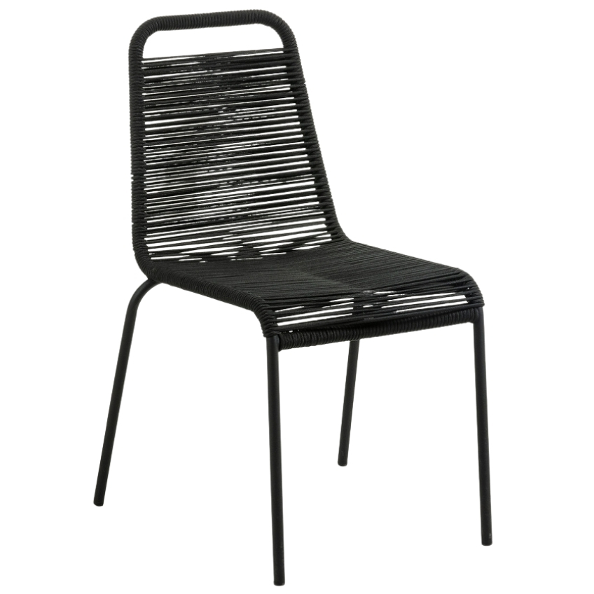 Černá pletená jídelní židle Kave Home Lambton Kave Home