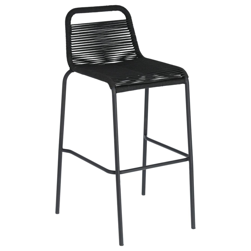 Černá pletená barová židle Kave Home Lambton 74 cm Kave Home