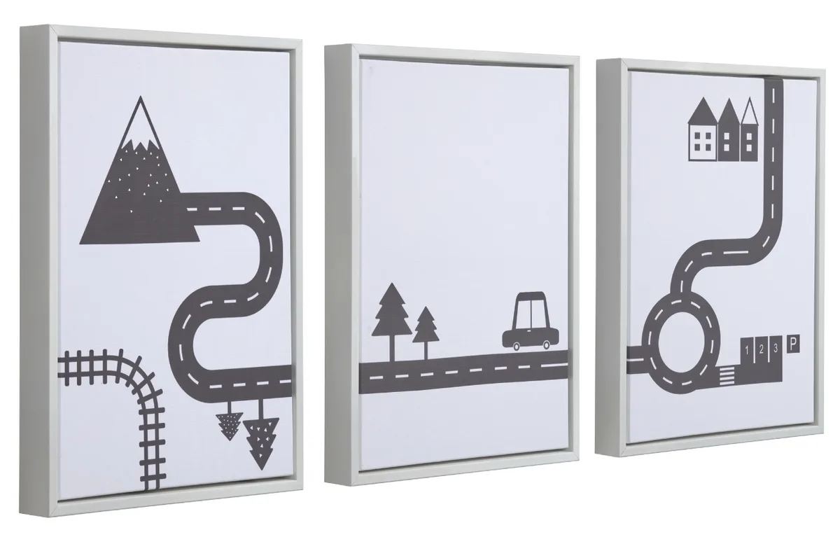 Kave Home Set tří obrázků Nisi 30 x 42 cm
