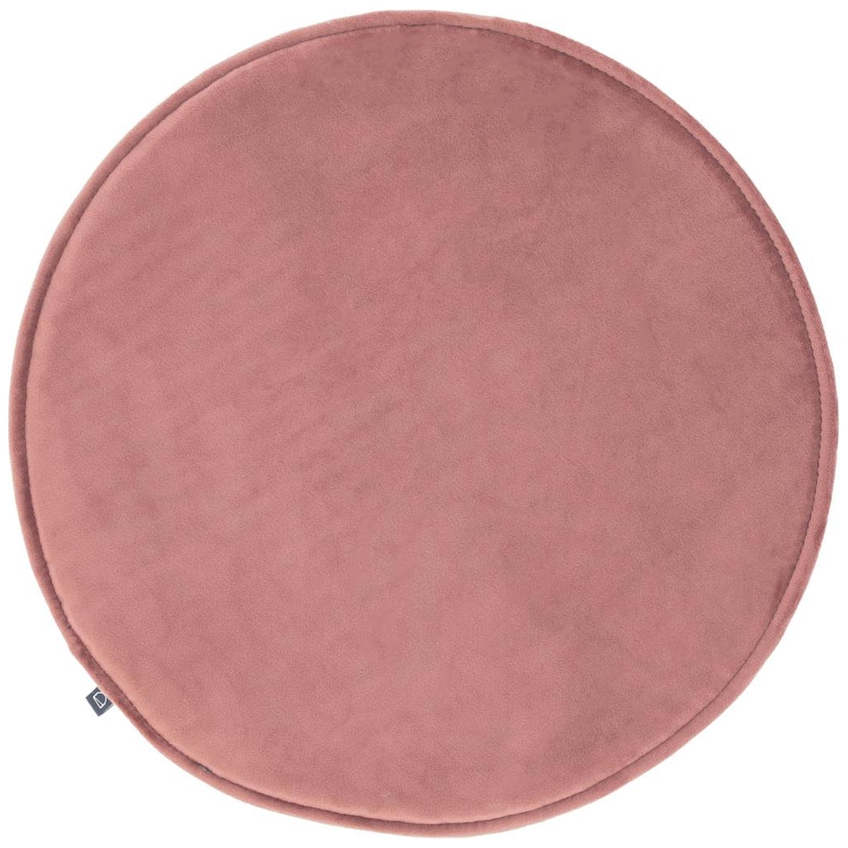 Růžový kulatý sametový podsedák Kave Home Rimca ⌀ 35 cm Kave Home