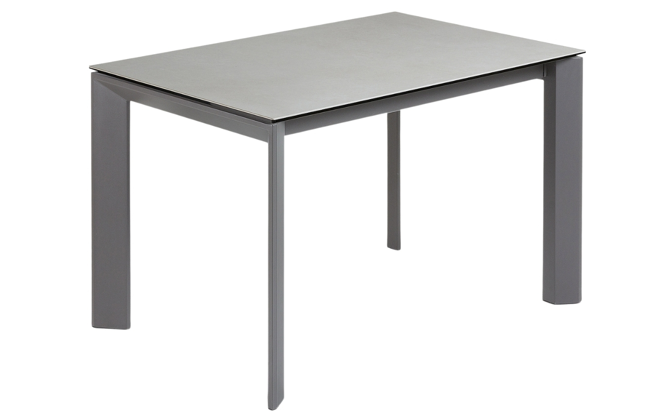 Antracitově šedý porcelánový rozkládací jídelní stůl Kave Home Axis I. 120/180 x 80 cm Kave Home