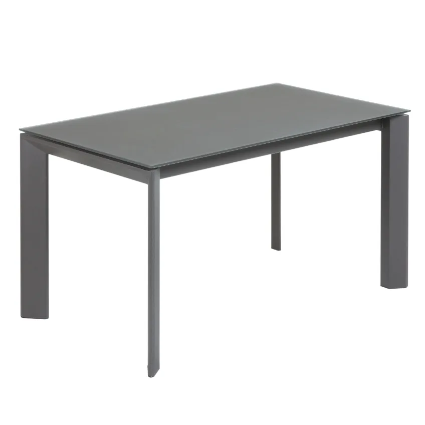 Kave Home skleněný rozkládací jídelní stůl Axis 140