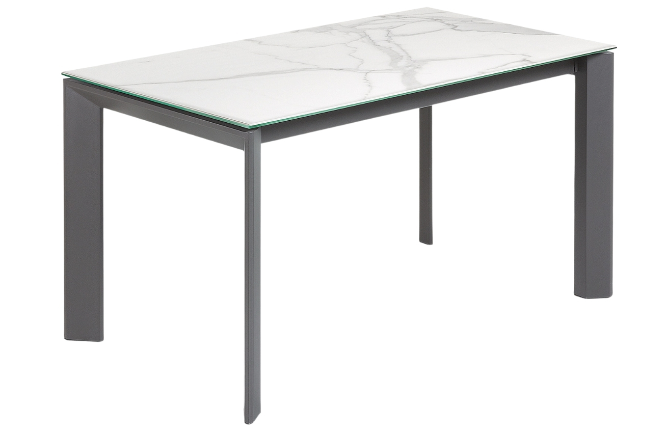 Bílý porcelánový rozkládací jídelní stůl Kave Home Axis I. 140/200 x 90 cm Kave Home