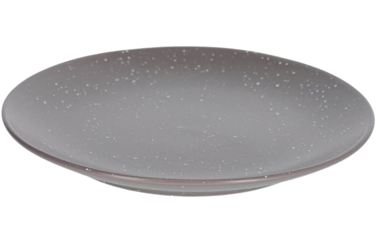 Tmavě šedý keramický dezertní talíř Kave Home Aratani Ø 20