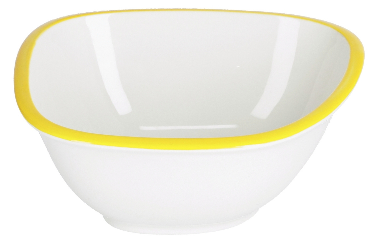 Bílo žlutá porcelánová miska Kave Home Odalin 16 x 14