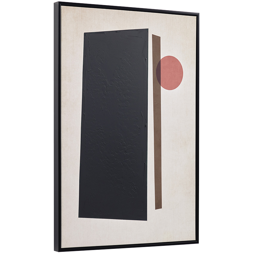 Černo béžový abstraktní obraz Kave Home Padia 70 x 50 cm Kave Home