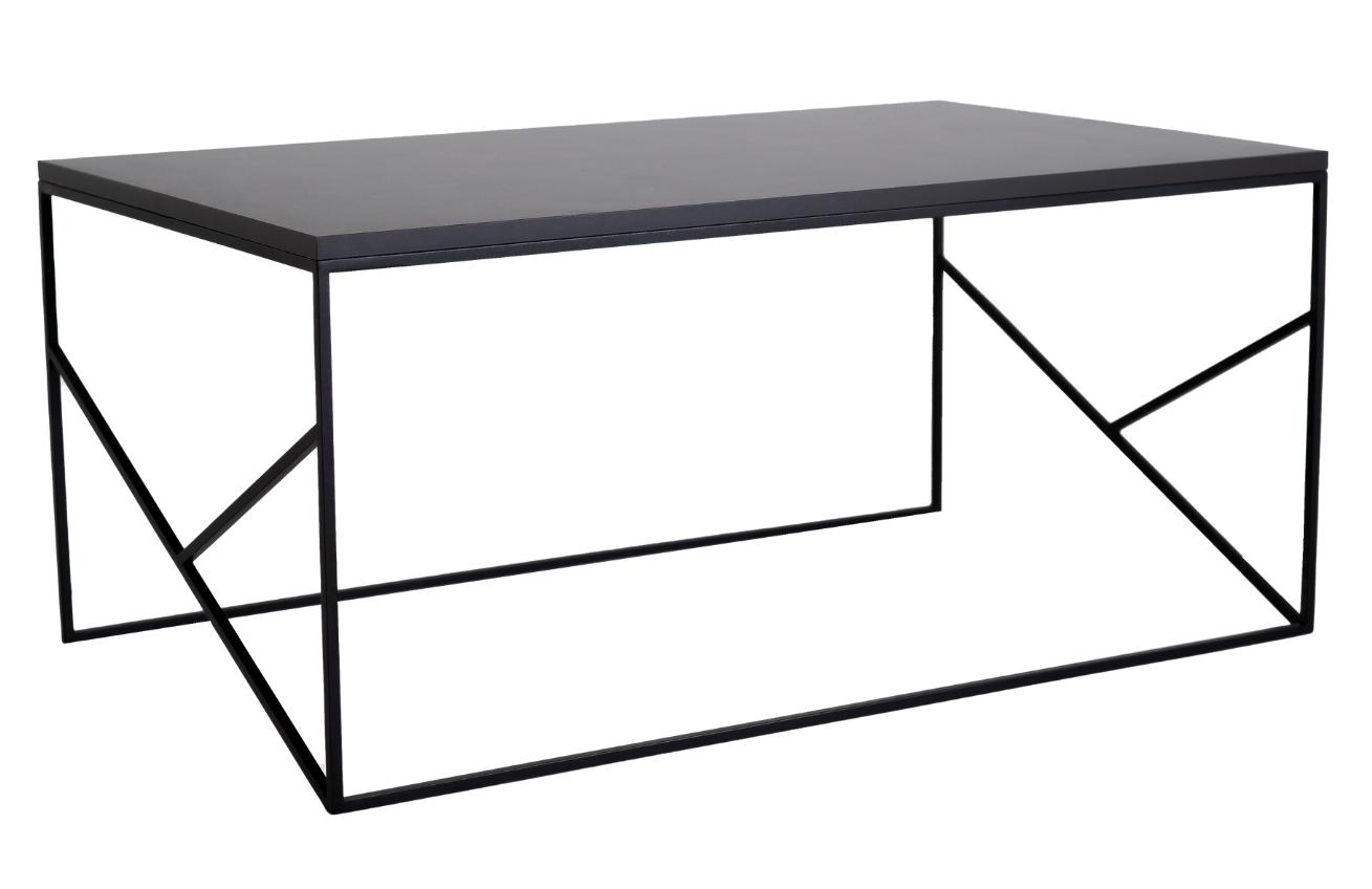 Nordic Design Černý lakovaný konferenční stolek Fanny 100 x 60 cm Nordic Design