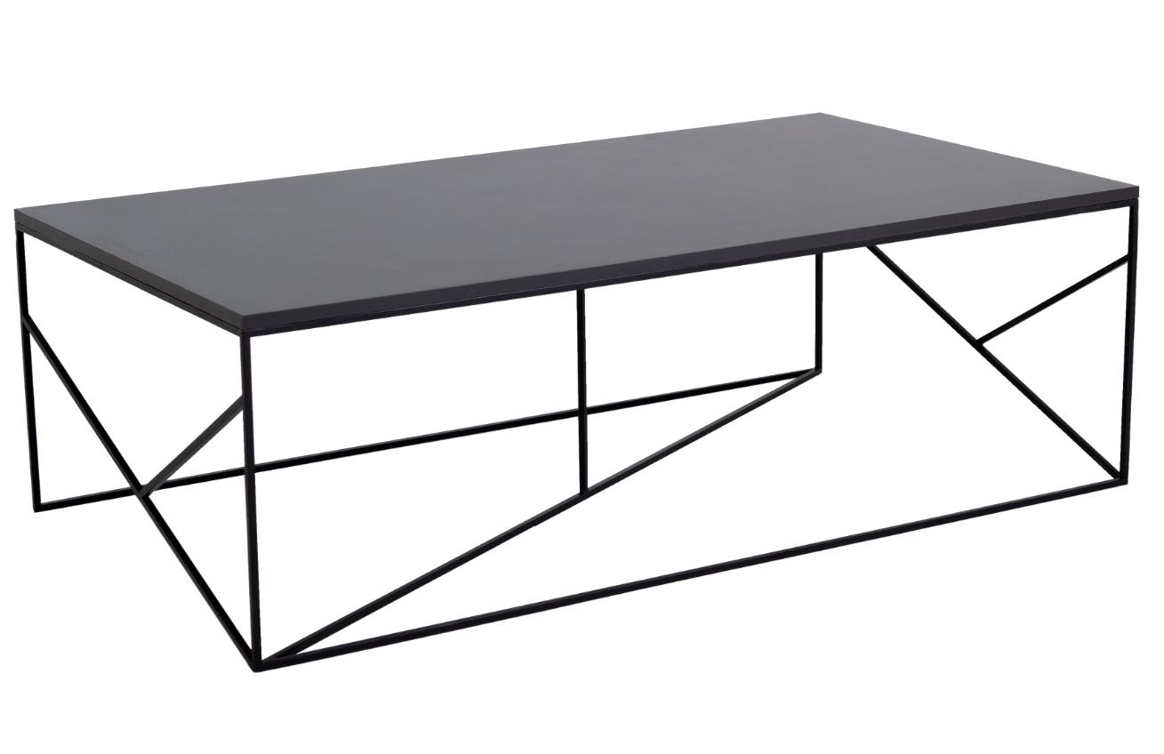 Nordic Design Černý lakovaný konferenční stolek Fanny 140 x 80 cm Nordic Design