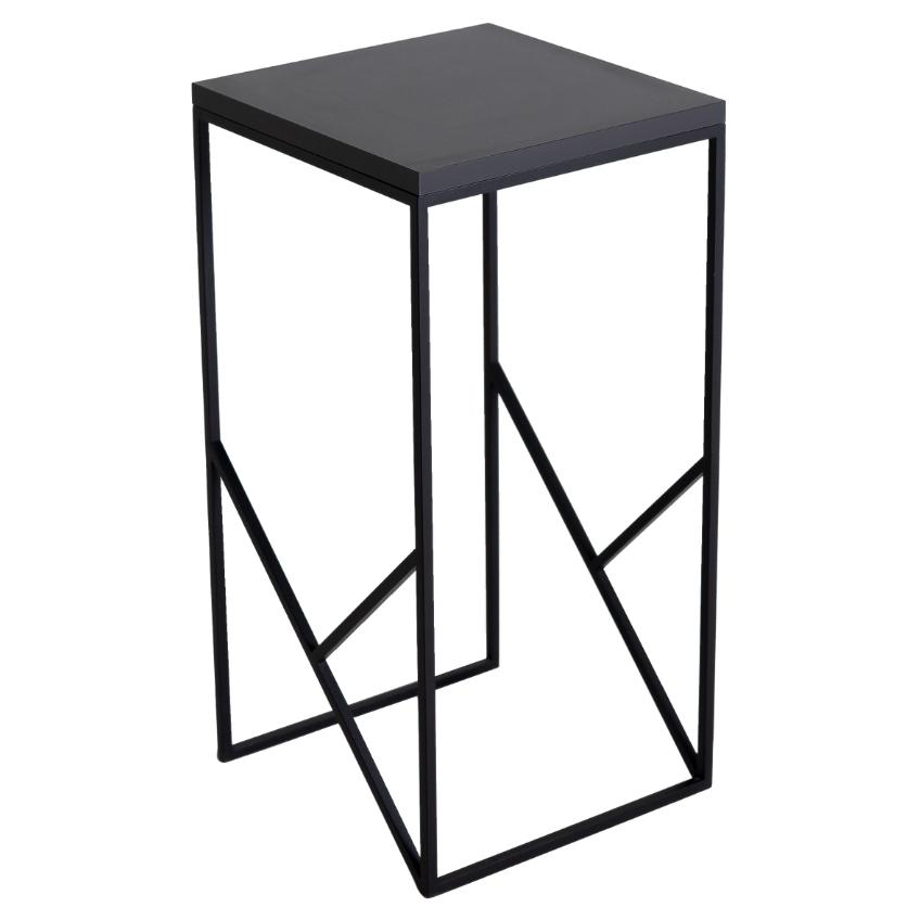 Nordic Design Černý lakovaný odkládací stolek Fanny 30 x 30 cm Nordic Design
