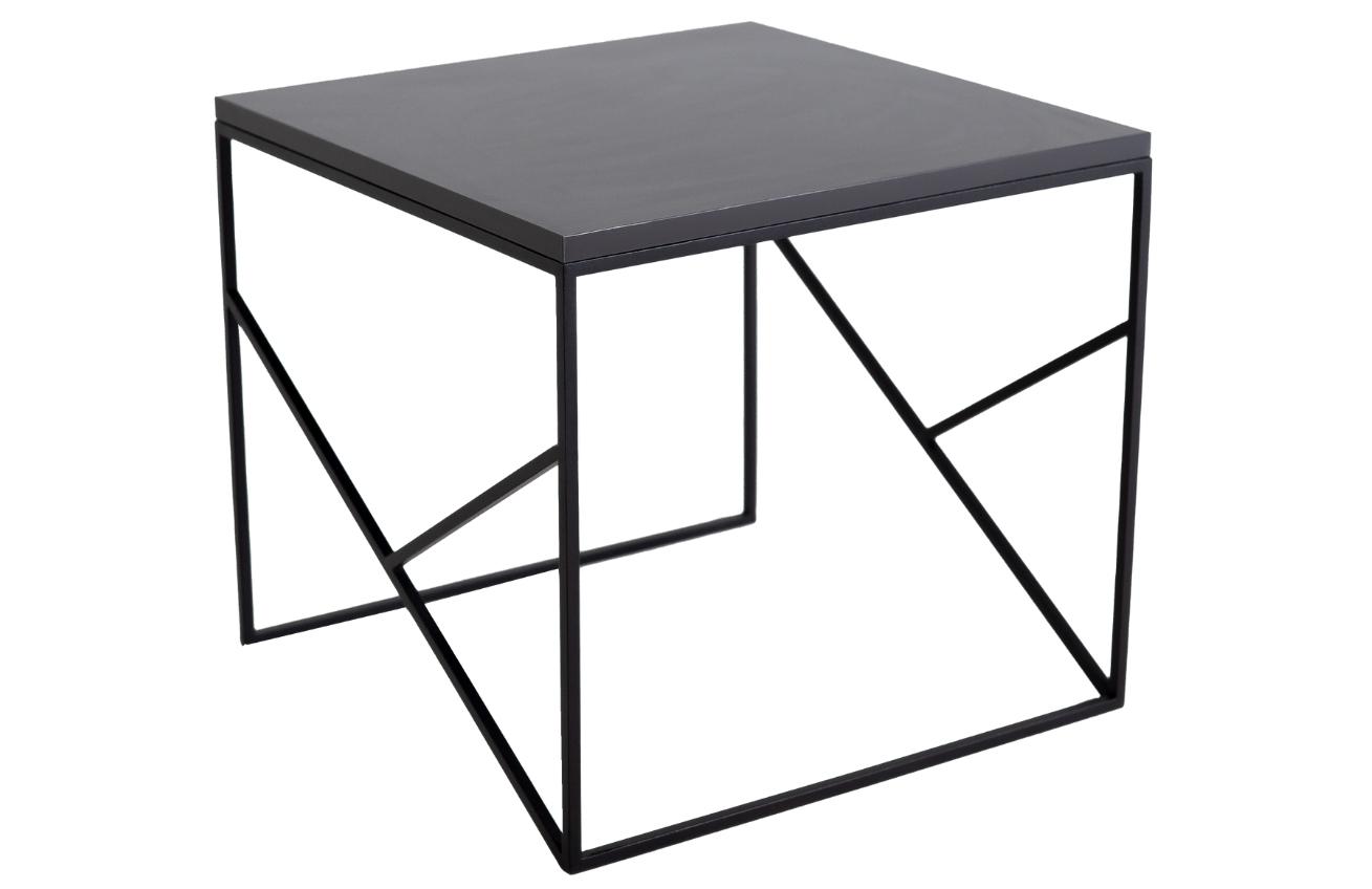 Nordic Design Černý lakovaný konferenční stolek Fanny 50 x 50 cm Nordic Design