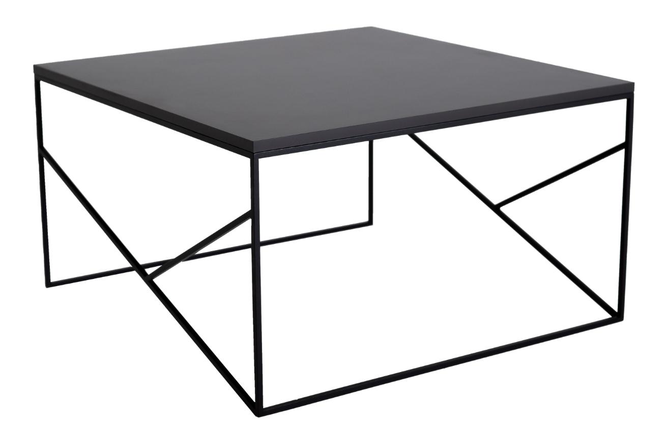 Nordic Design Černý lakovaný konferenční stolek Fanny 80 x 80 cm Nordic Design