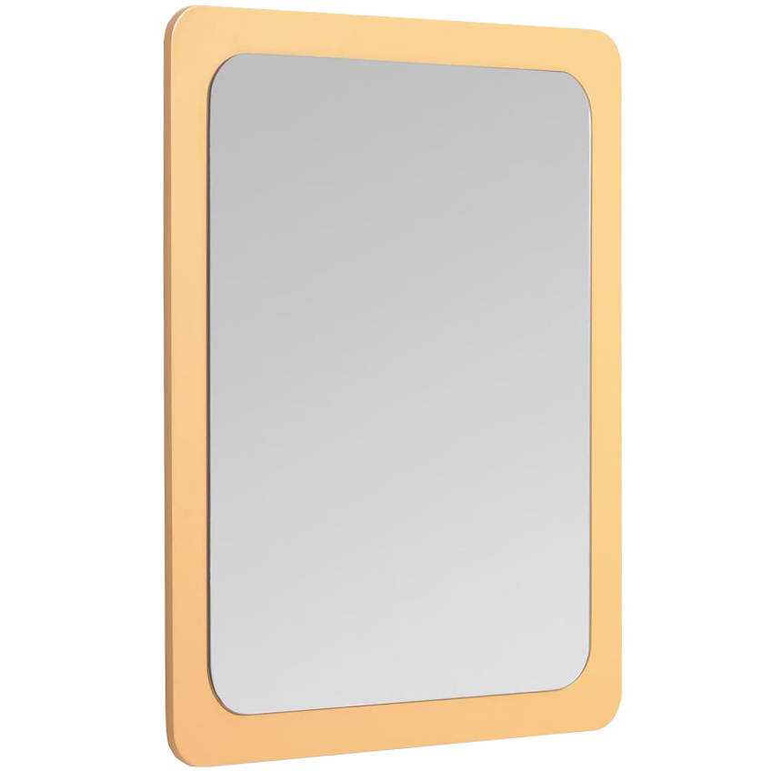 Žluté lakované závěsné zrcadlo Kave Home Velma 57 x 47 cm Kave Home