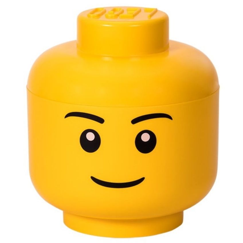 Žlutý úložný box ve tvaru hlavy LEGO® Boy 24 cm Lego®