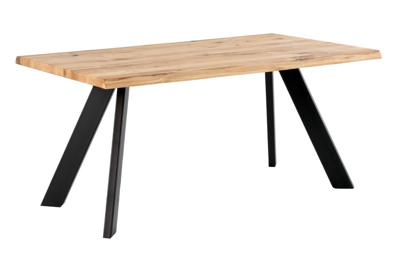 Dubový jídelní stůl Somcasa Lucina 160 x 90 cm s černou podnoží Somcasa