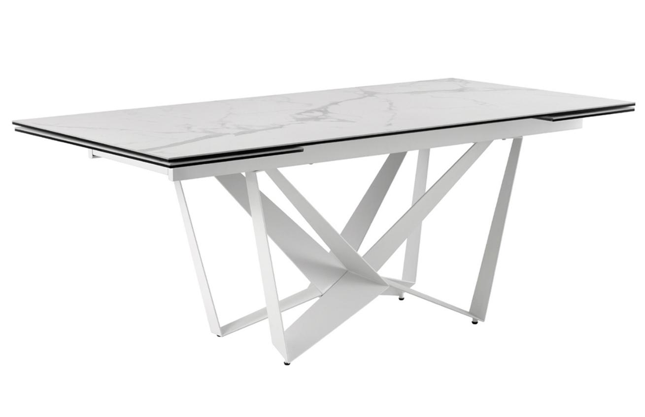 Bílý keramický rozkládací stůl Somcasa Isia 180 - 260 cm Somcasa