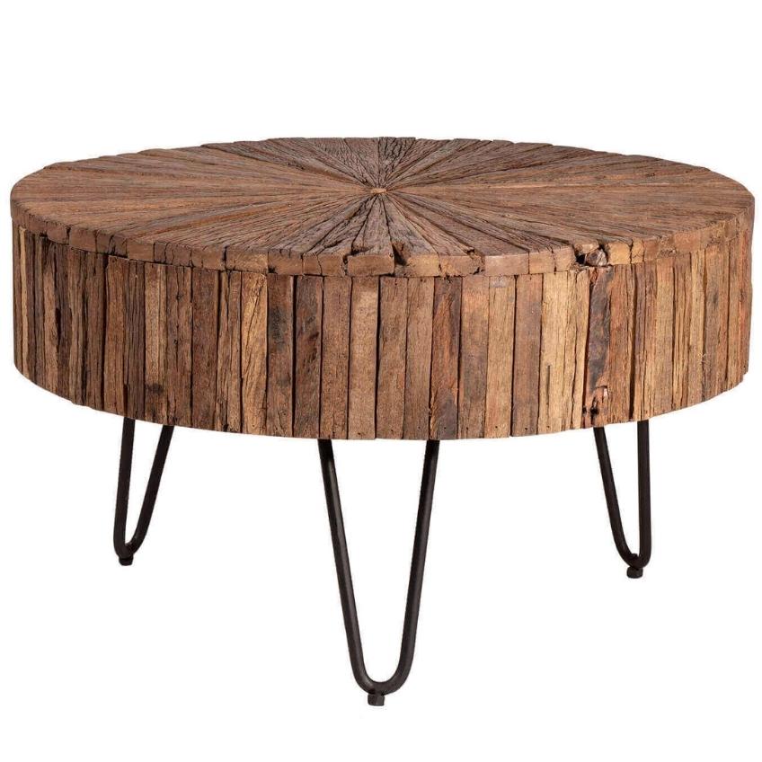 Dřevěný kulatý konferenční stolek Somcasa Tarak 70 cm Somcasa