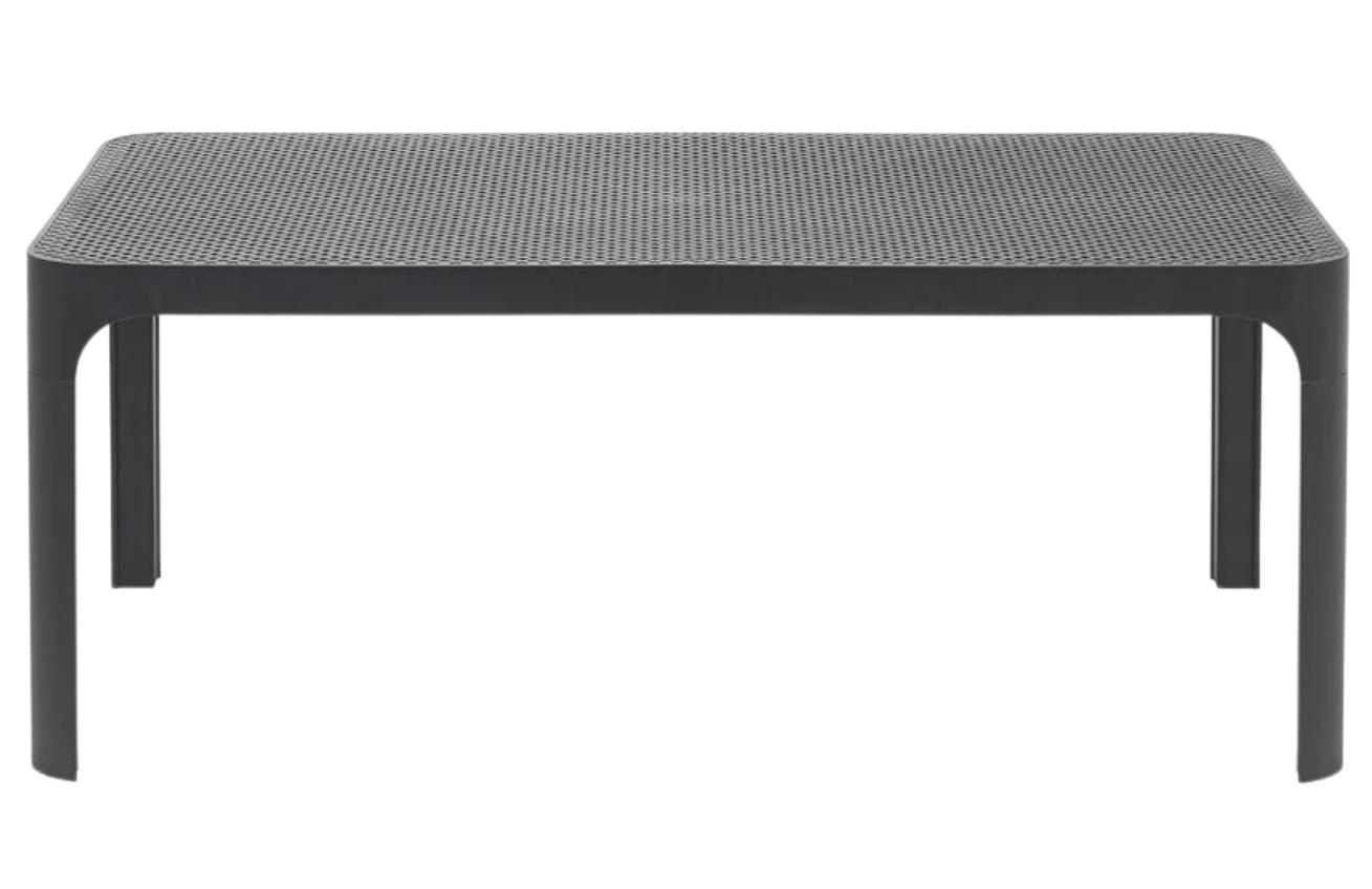 Antracitově šedý plastový zahradní konferenční stolek Nardi Net 100 x 60 cm Nardi