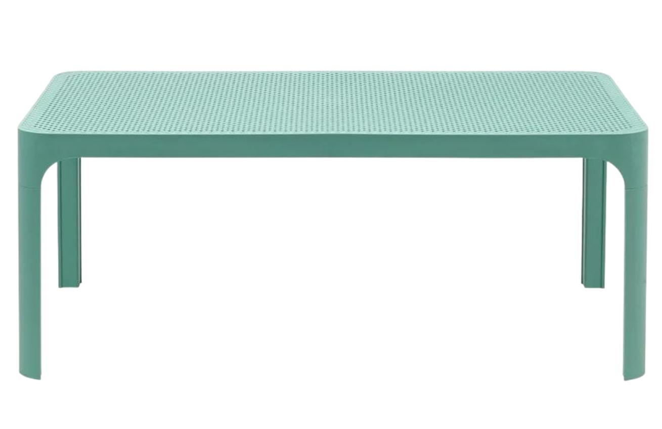 Tyrkysově modrý plastový zahradní konferenční stolek Nardi Net 100 x 60 cm Nardi