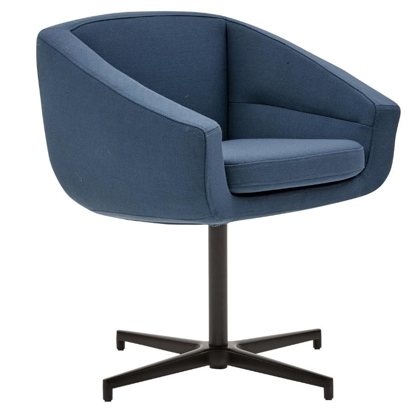 Tmavě modrá otočná konferenční židle Softline Aiko Softline