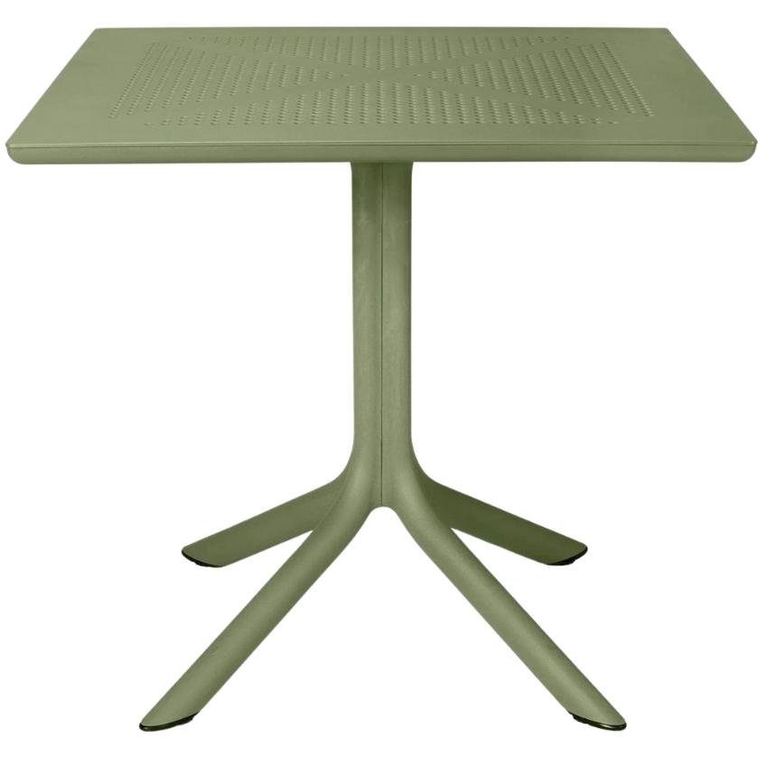 Nardi Zelený plastový zahradní stůl Clip 80 x 80 cm Nardi