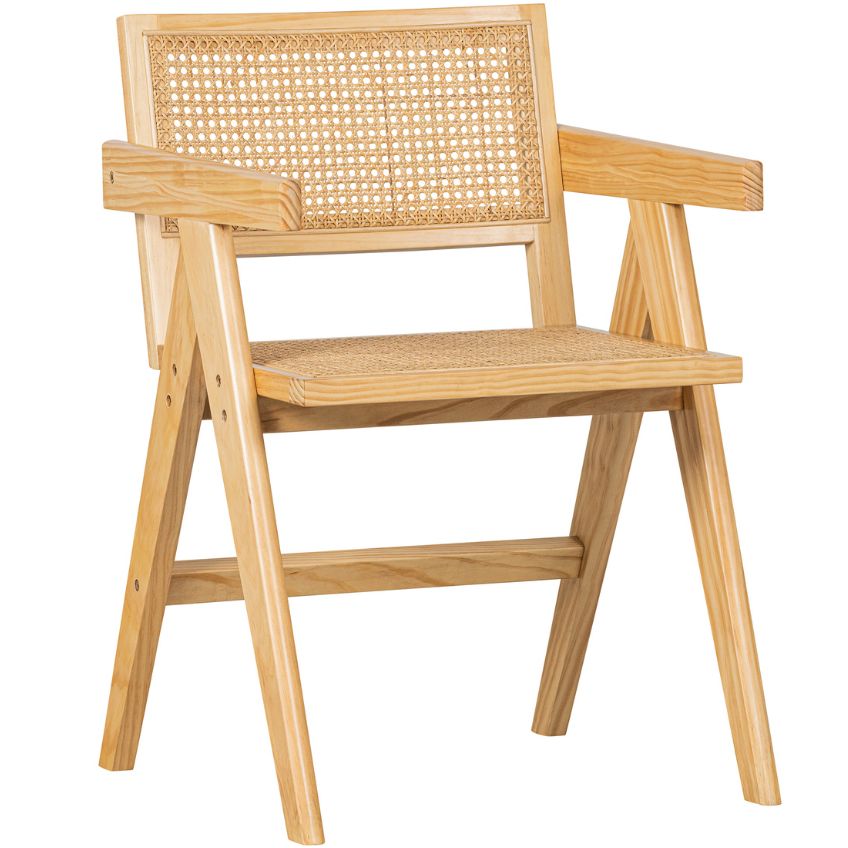Hoorns Borovicová jídelní židle Ginniena s výpletem Hoorns