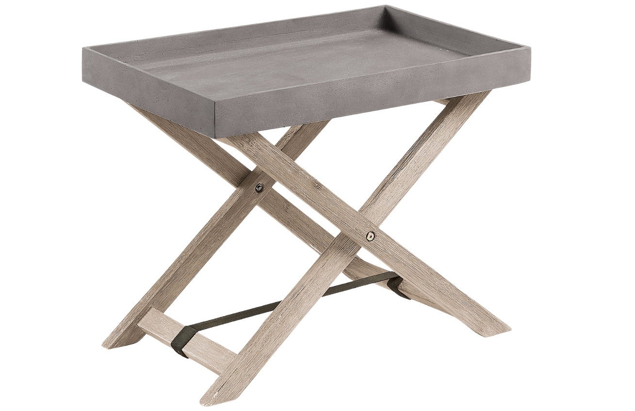 Šedý betonový skládací konferenční stolek Kave Home Merida 55 x 35 cm Kave Home