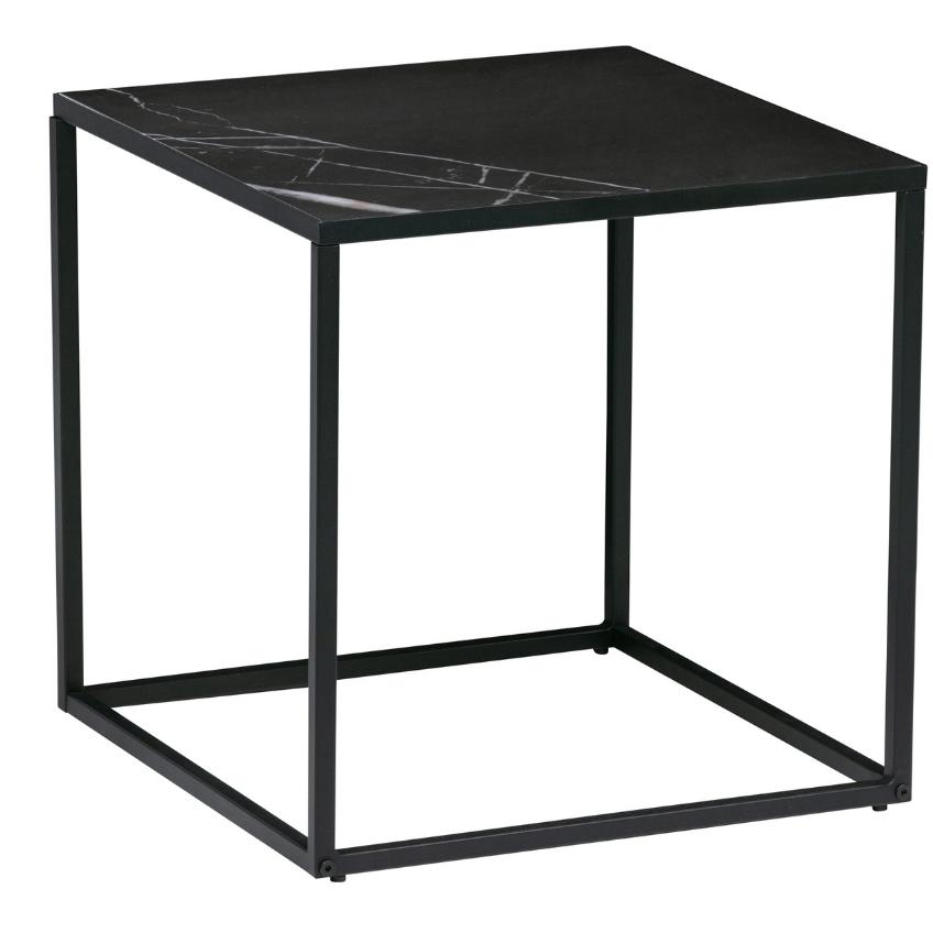 Hoorns Černý mramorový konferenční stolek Felis 45 x 45 cm Hoorns