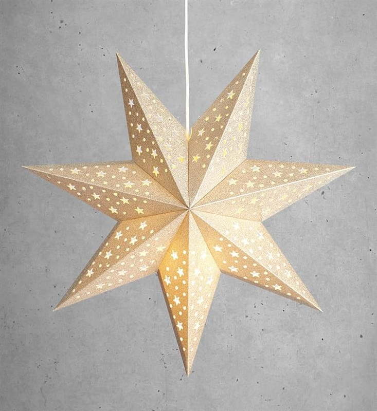 Vánoční závěsná světelná dekorace ve zlaté barvě Markslöjd Solvalla Markslöjd