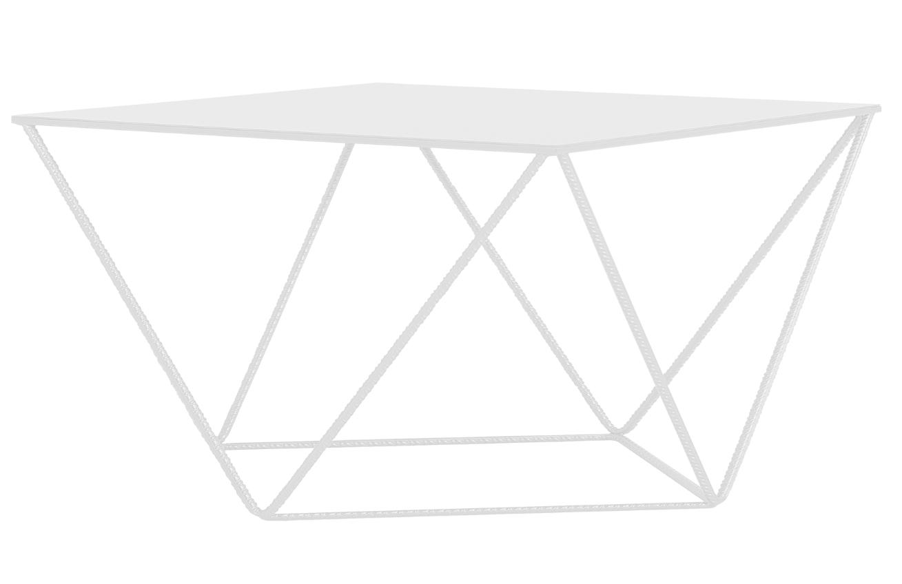 Nordic Design Bílý kovový konferenční stolek Deryl 80 x 80 cm Nordic Design