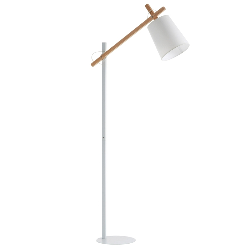 Bílá bavlněná stojací lampa Kave Home Kosta 166 cm Kave Home