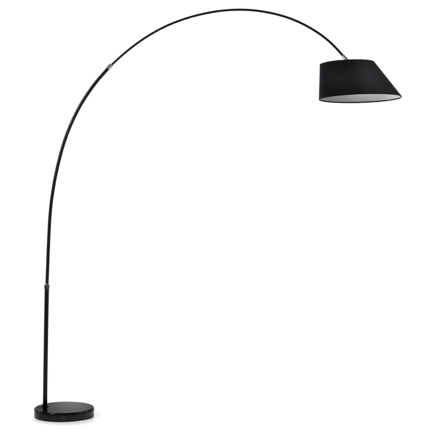 Černá bavlněná stojací lampa Kave Home May 189-220 cm Kave Home