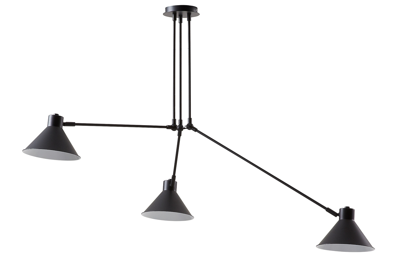 Černé kovové závěsné světlo Kave Home Dione 80 cm Kave Home