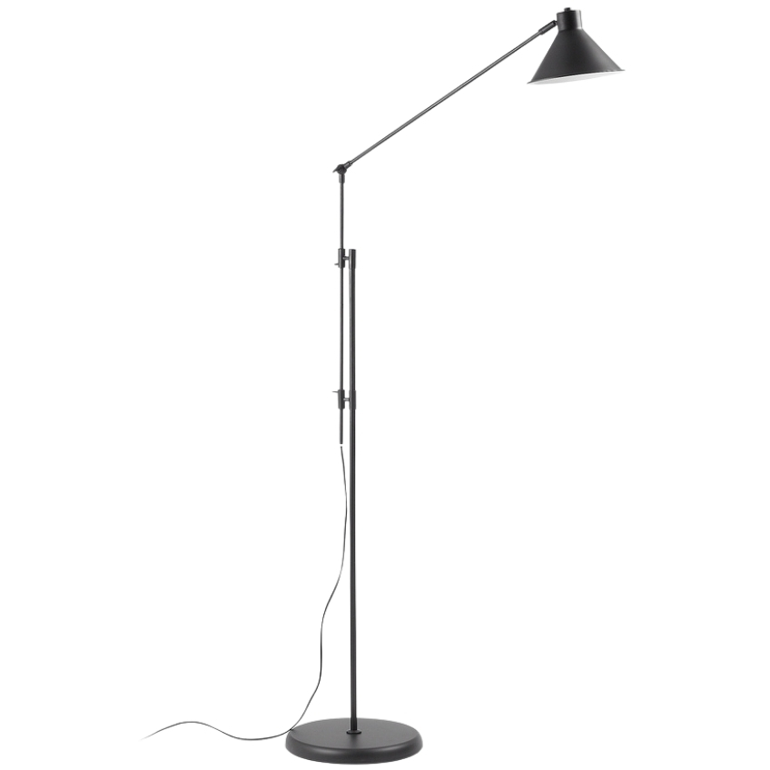 Černá kovová stojací lampa Kave Home Dione 220 cm Kave Home