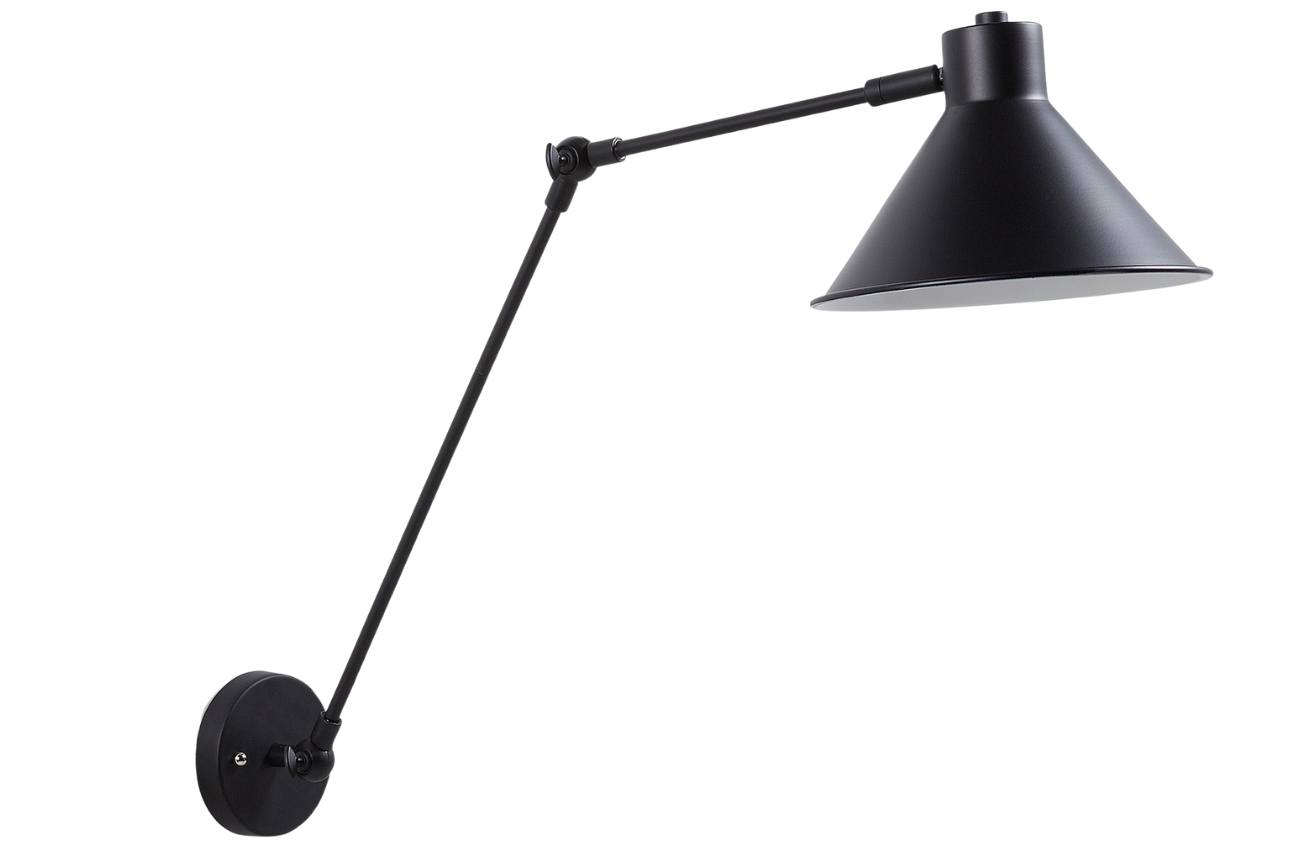 Černé kovové nástěnné světlo Kave Home Dione Kave Home