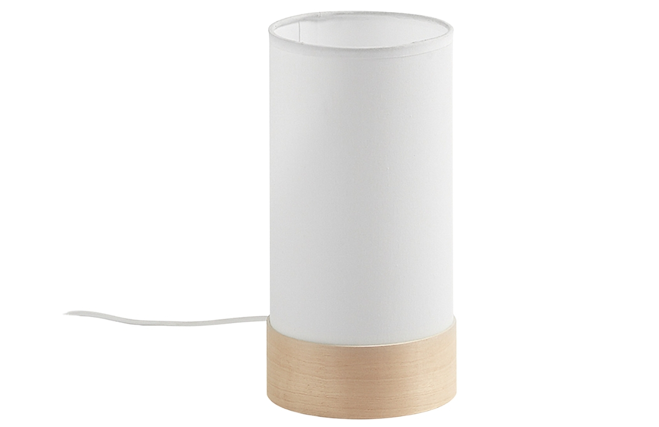 Bílá bavlněná stolní lampa Kave Home Slat Kave Home
