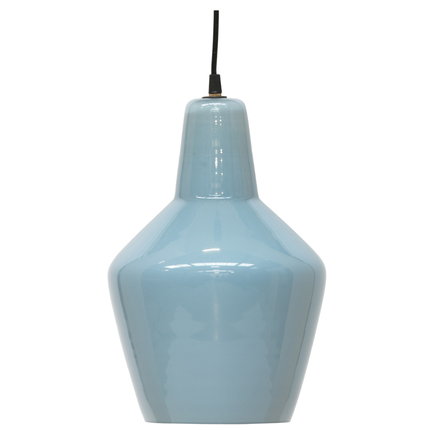 Hoorns Světle modrá závěsná keramická lampa Benson 22 cm Hoorns