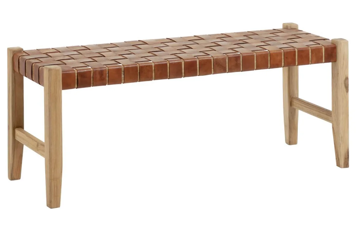 Kave Home kožená lavice Calixta