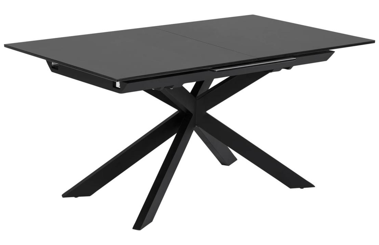 Černý skleněný rozkládací jídelní stůl Kave Home Atminda 160/210 x 90 cm Kave Home