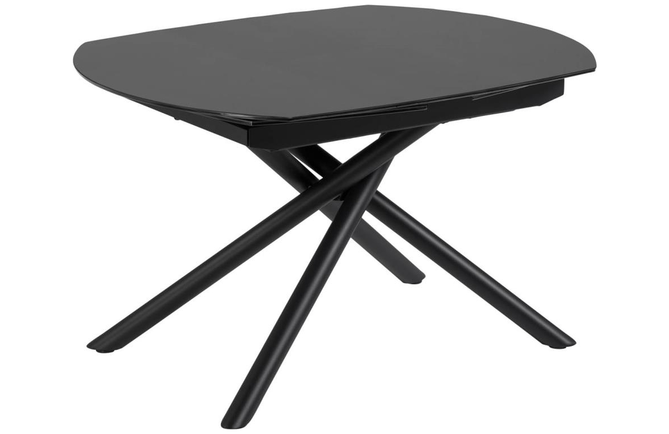 Černý skleněný rozkládací jídelní stůl Kave Home Yodalia 130/190 x 100 cm Kave Home