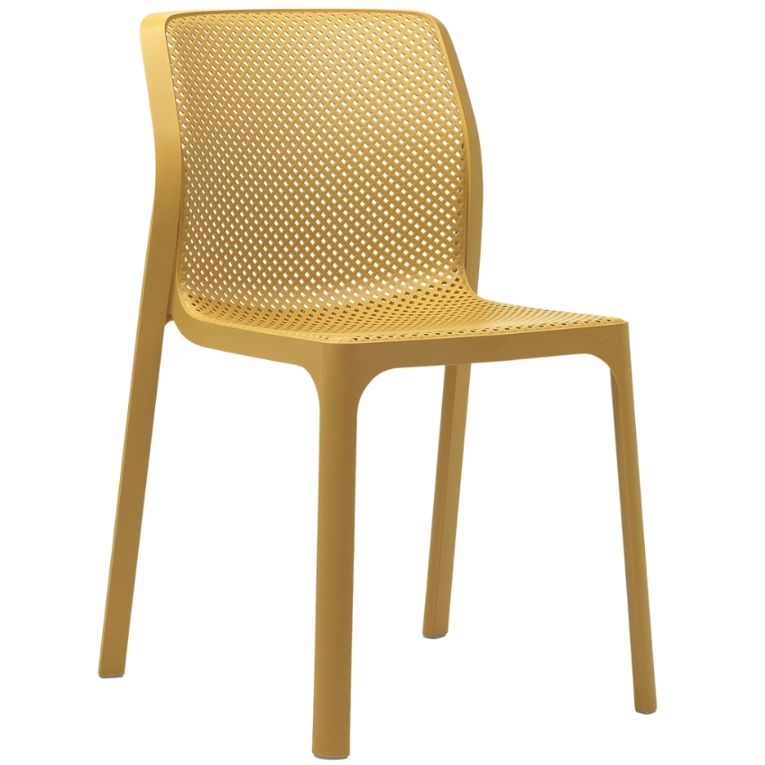 Nardi Hořčicově žlutá plastová zahradní židle Bit Nardi