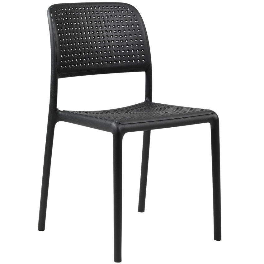 Nardi Antracitově šedá plastová zahradní židle Bora Nardi