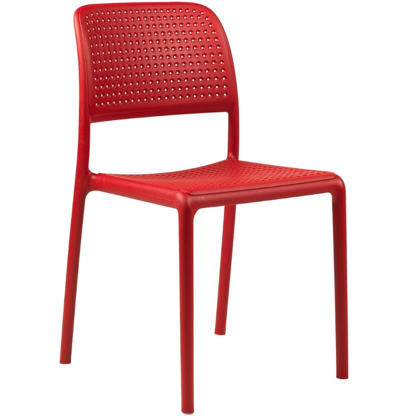 Nardi Červená plastová zahradní židle Bora Nardi