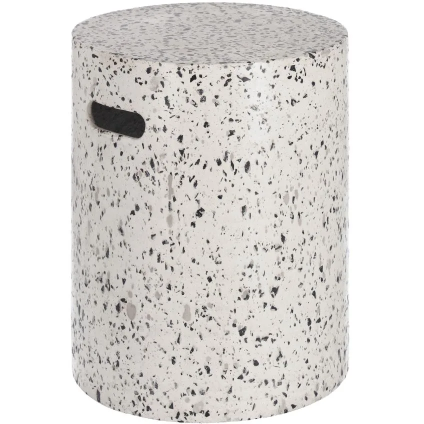 Kave Home Bílý cementový odkládací stolek Jenell 35 cm
