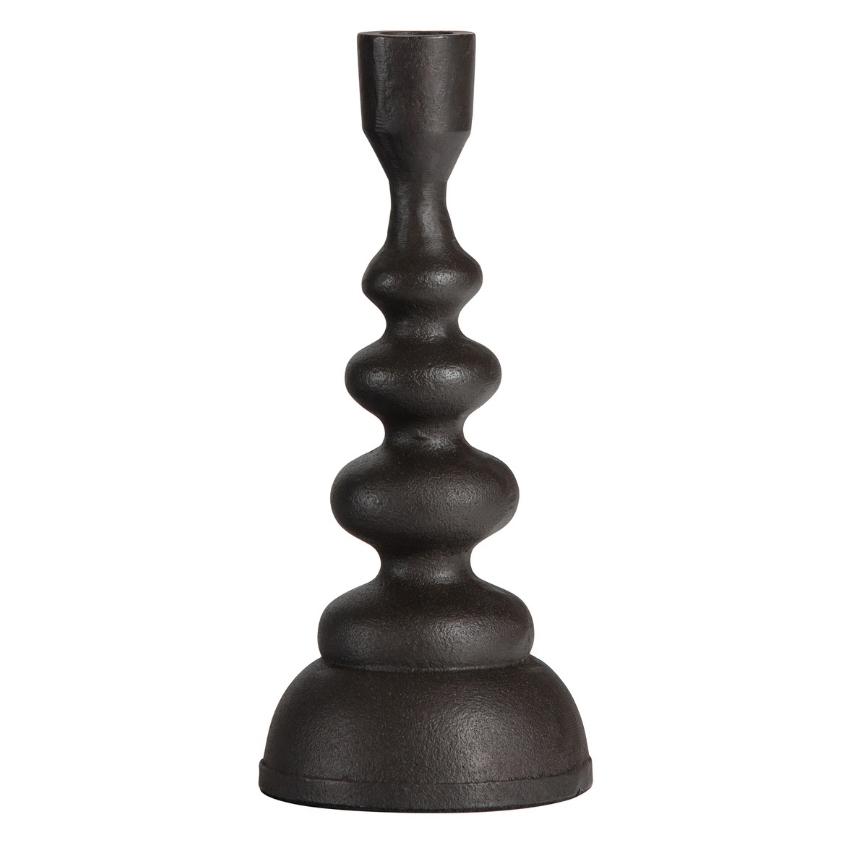 Hoorns Černý kovový svícen Jimmie 23 cm Hoorns