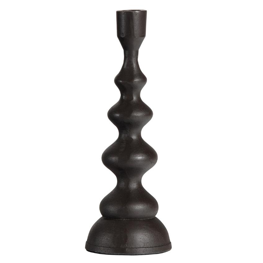 Hoorns Černý kovový svícen Jimmie 28 cm Hoorns