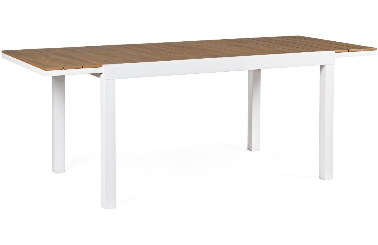 Bílý kovový rozkládací zahradní stůl Bizzotto Elias 140/200 x 90 cm Bizzotto